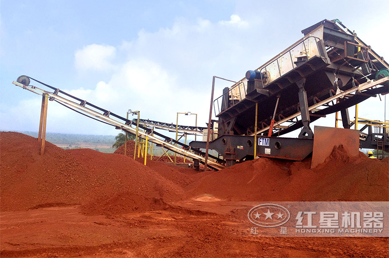 移动式废旧红砖粉碎机现场