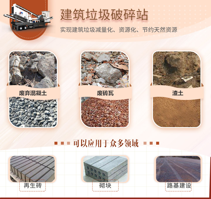 建筑垃圾移动破碎机应用领域 建筑垃圾移动破碎机应用领域