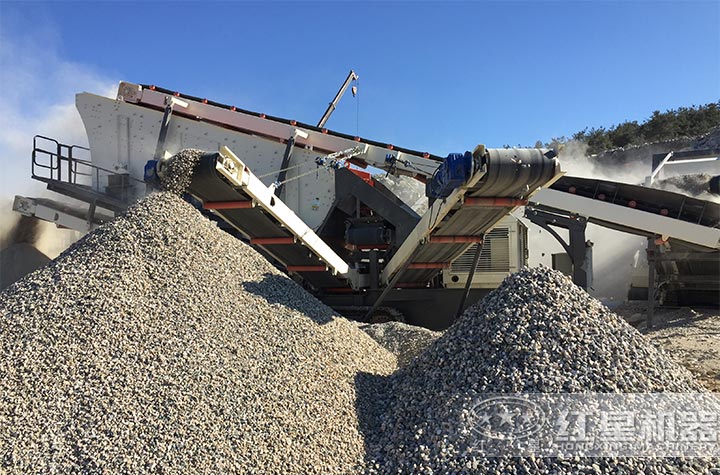 移动式砂石生产线设备现场
